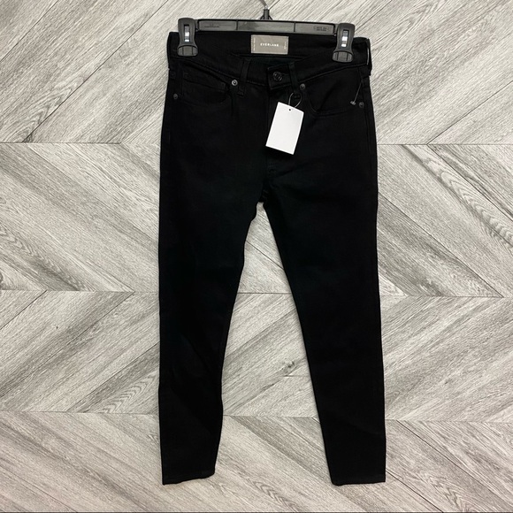 Everlane | The Mid Rise Skinny Jeans Black Size 24 - Picture 2 of 9
